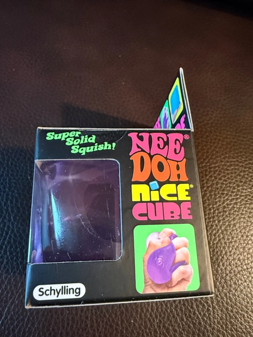 NeeDoh Nice Cube Purple Super Solid Squish Toy - Picture 5 of 5